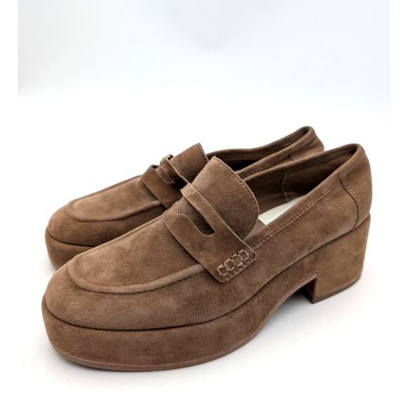 Dolce Vita Shoes - Dolce Vita Yanni Platform Loafer Shoes Round Toe Women's Brown Size US9.5 EU40
